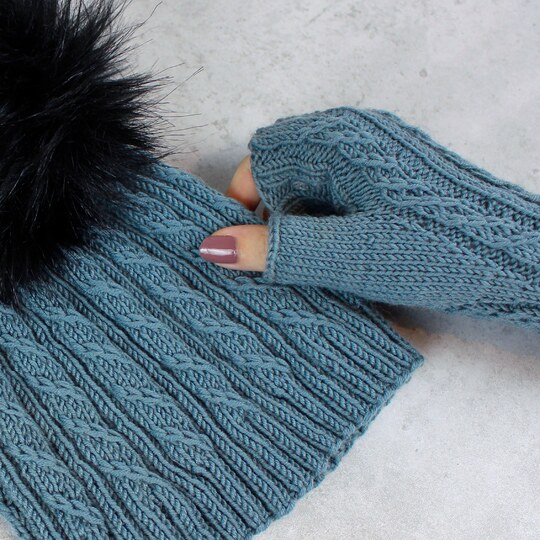 Twisted Left Beanie Mütze - Strickanleitung für Damen und Herren