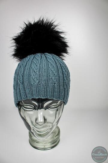 Twisted Left Beanie Mütze - Strickanleitung für Damen und Herren
