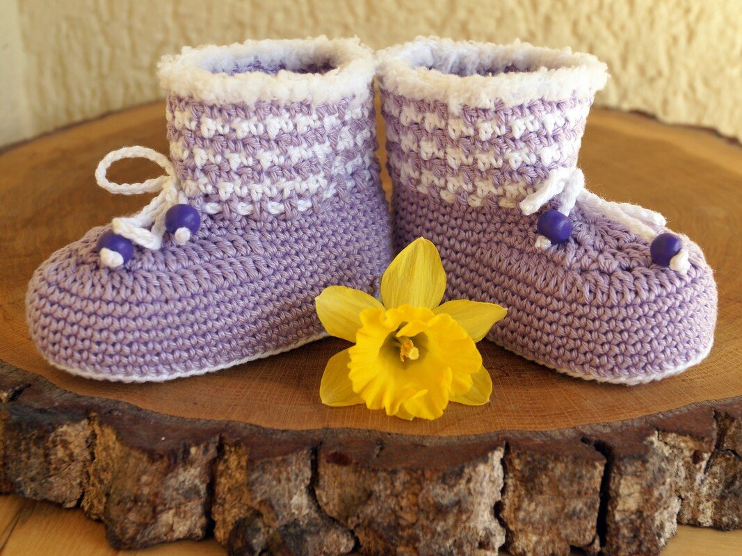 Häkelanleitung Baby Booties für Größe 19 - Bild 3
