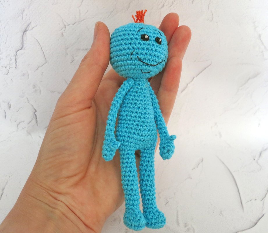 mr. Meeseeks inspired blue man - Image 2