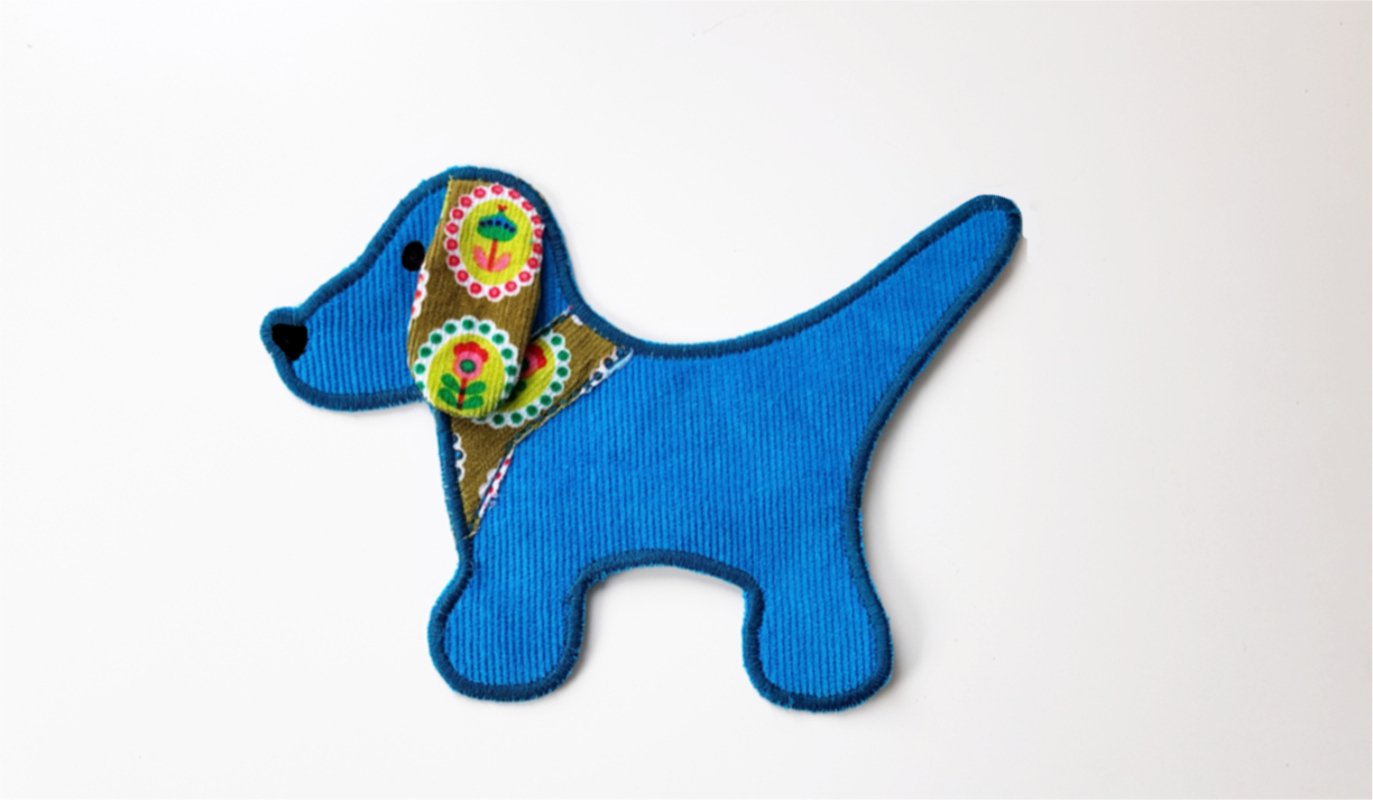 Stickdatei Hund Applikation 13 cm x 18 cm