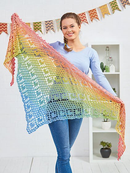 Umarmte Herzen, Tuch gehäkelt - Bild 2