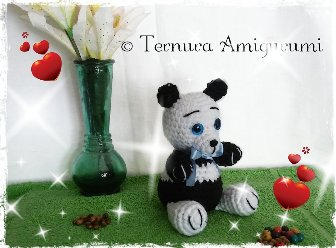 Crochet pattern panda bear Aron pdf ternura amigurumi english- deutsch- dutch - Image 3