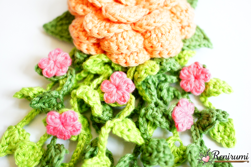 Crochet pattern boutonniere - Rose