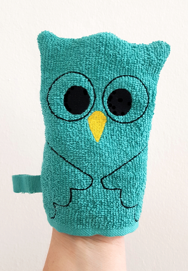 Stickdatei "Waschlappen Eule" 13 cm x 18 cm