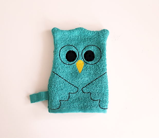 Stickdatei "Waschlappen Eule" 13 cm x 18 cm