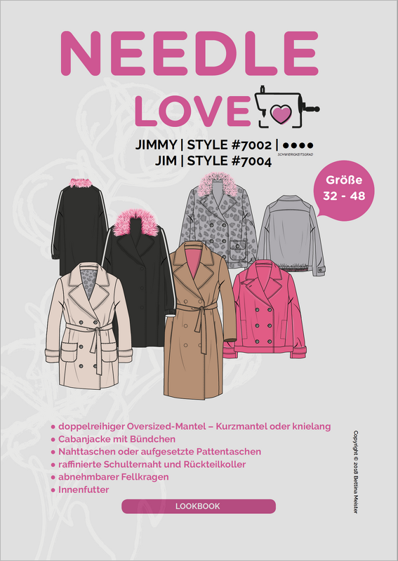 JIMMY/JIM Schnittmuster und Nähanleitung Gr. 32-48