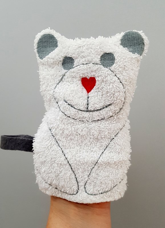 Stickdatei Waschlappen 4er Set  13 cm x 18 cm