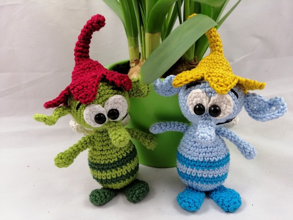 kleine Frühlingskobolde - Häkelanleitung