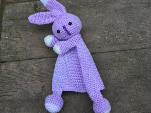 First Toy Amigurumi Toy Easter Rabbit Security Blanket Crochet Pattern