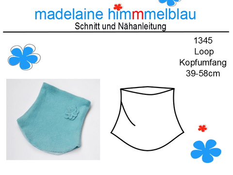 Kinder Schal nähen Gr. 39-58 I  ebook Schnittmuster I # 1345 I PDF