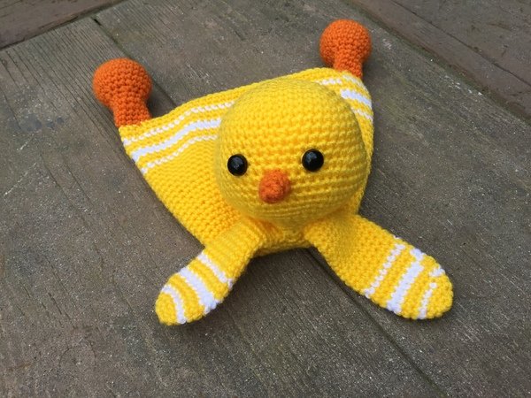 First Toy Amigurumi Toy Chicken Security Blanket Crochet Pattern