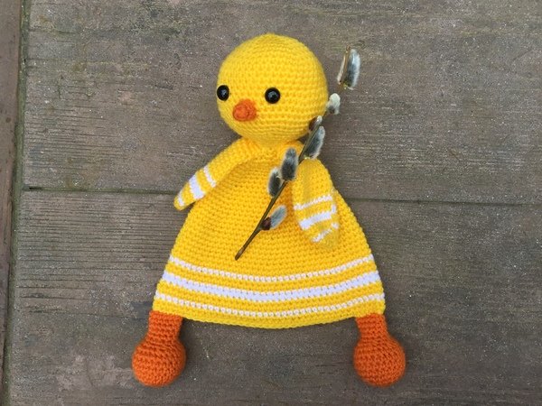 First Toy Amigurumi Toy Chicken Security Blanket Crochet Pattern