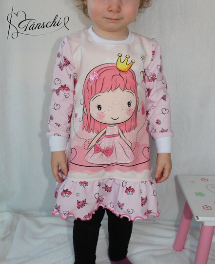 Babytunika Tilda Gr. 50 - 92 Rüschen Raffung Nähanleitung Schnittmuster