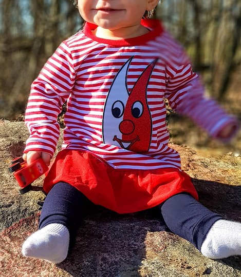 Babytunika Tilda Gr. 50 - 92 Rüschen Raffung Nähanleitung Schnittmuster