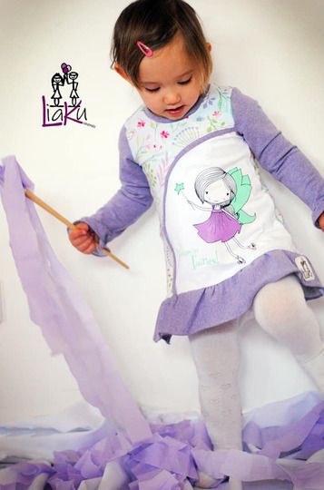 Babytunika Tilda Gr. 50 - 92 Rüschen Raffung Nähanleitung Schnittmuster