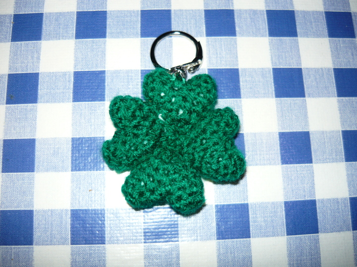 Häkelanleitung Kleeblatt Schlüsselanhänger/ Geschenkanhänger