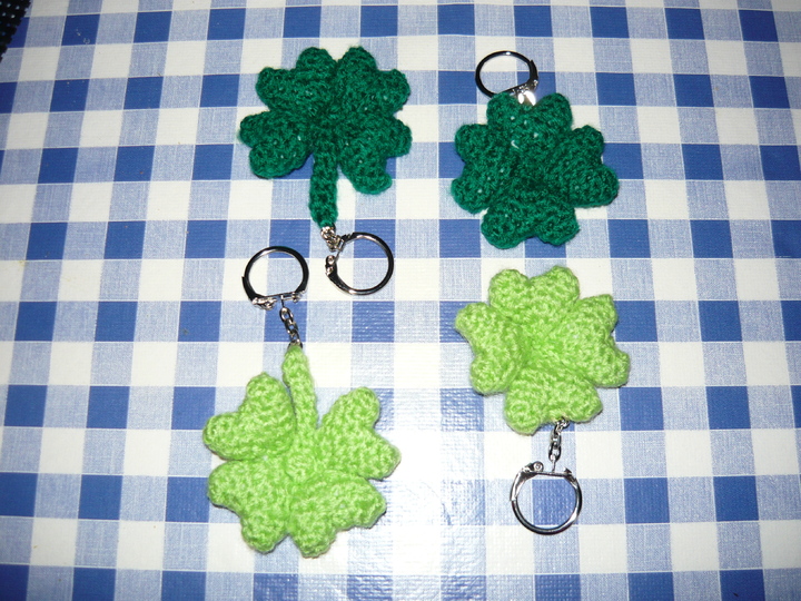 Häkelanleitung Kleeblatt Schlüsselanhänger/ Geschenkanhänger