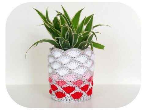 Häkelanleitung Deko-Vase/-Blumentopf