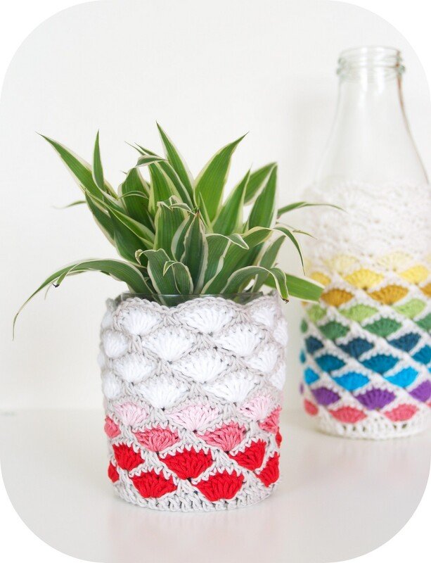 Häkelanleitung Deko-Vase/-Blumentopf - Bild 2