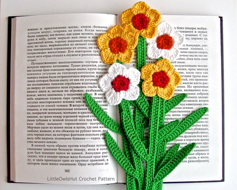 S07 Häkelanleitung Paket "Blumen Lesezeichen" - PDF Zabelina CP - Bild 7