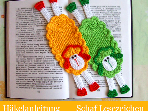 054DE Häkelanleitung Schaf Lesezeichen - PDF Zabelina CP
