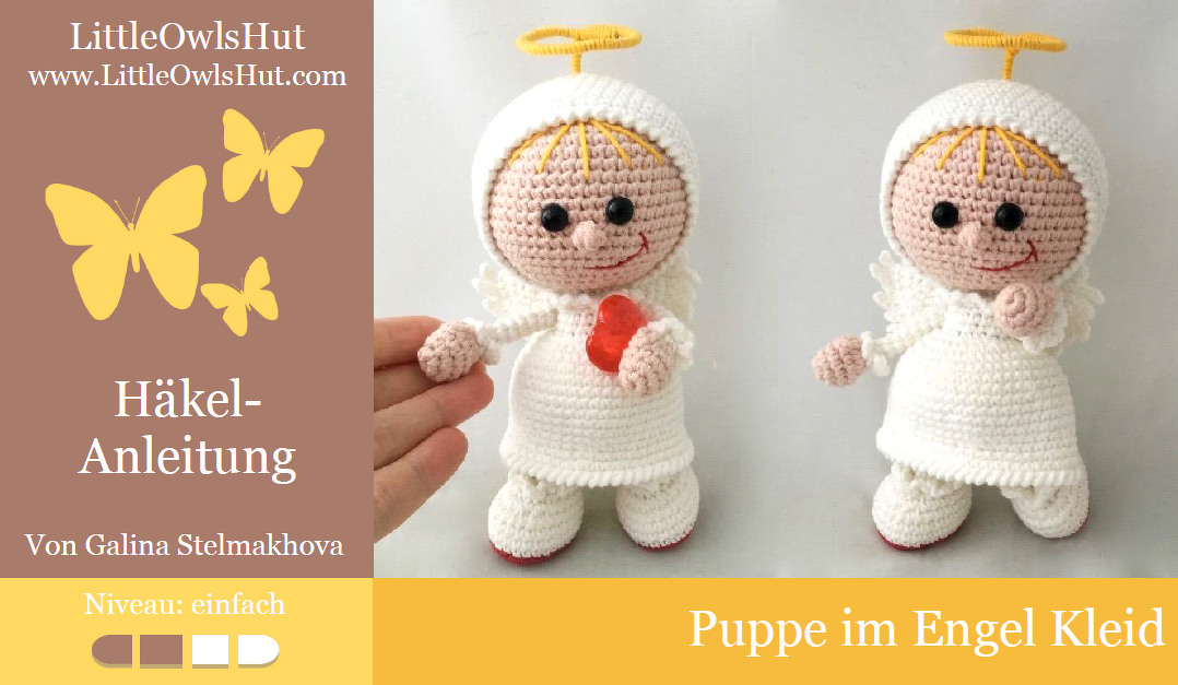 177DE Häkelanleitung Puppe im Engel Kleid - Amigurumi PDF Stelmakhova CP - Bild 2
