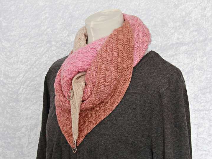 Strickanleitung Tuch Kreuz und quer, Dreieckstuch in zwei Varianten