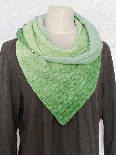 Strickanleitung Tuch Kreuz und quer, Dreieckstuch in zwei Varianten