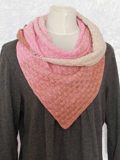 Strickanleitung Tuch Kreuz und quer, Dreieckstuch in zwei Varianten