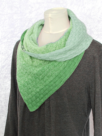 Strickanleitung Tuch Kreuz und quer, Dreieckstuch in zwei Varianten