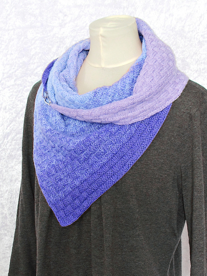 Strickanleitung Tuch Kreuz und quer, Dreieckstuch in zwei Varianten