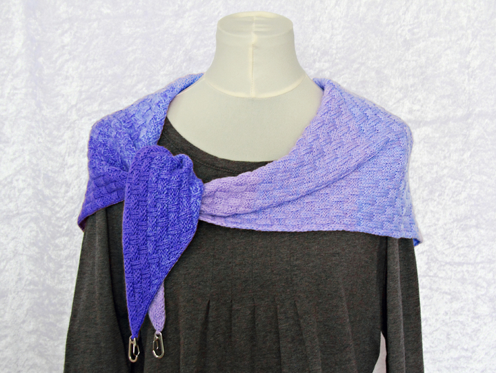 Strickanleitung Tuch Kreuz und quer, Dreieckstuch in zwei Varianten