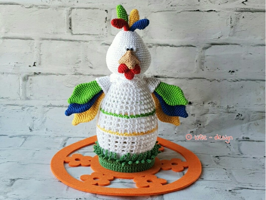 Häkelanleitung Lampe Das bunte Huhn - Bild 4