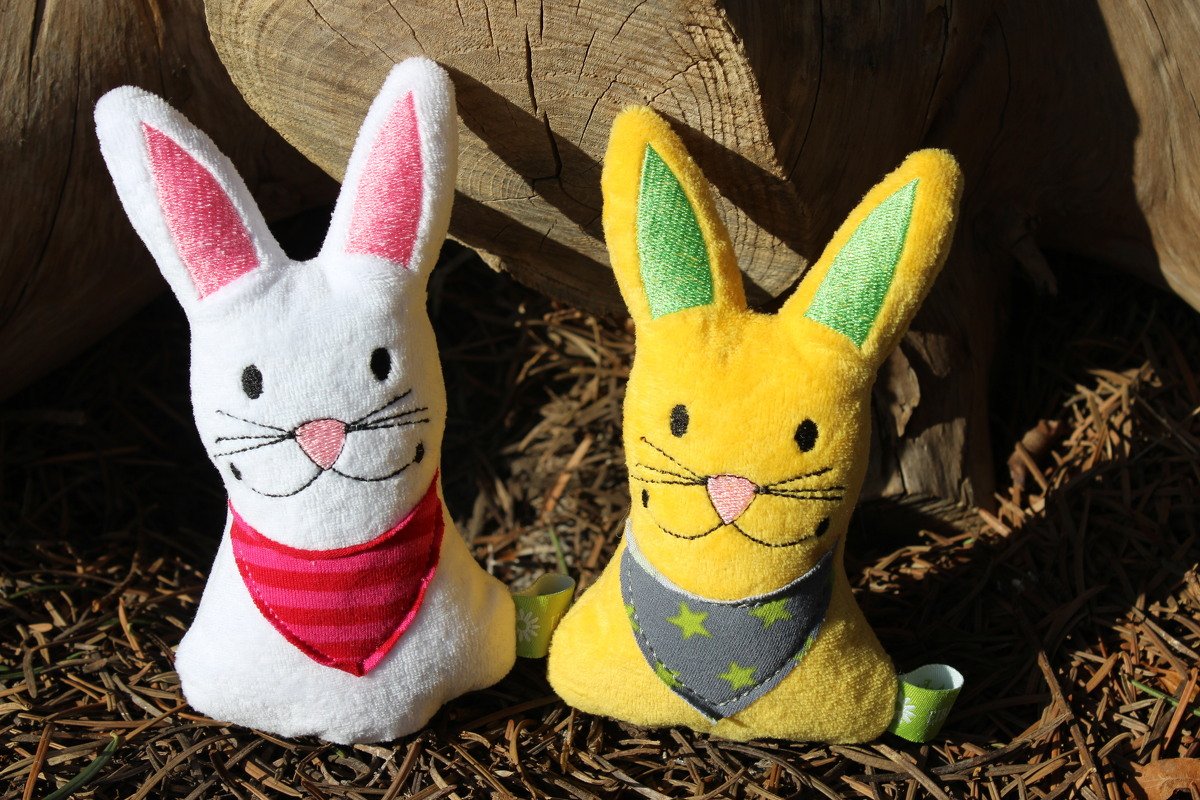 Hase mit Halstuch Stickdatei ♥ ITH 13X18 - Bild 3