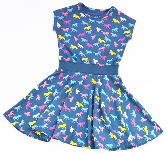 Mädchen Kleid nähen Tellerrock Gr.98 -164 I ebook Schnittmuster I#1356