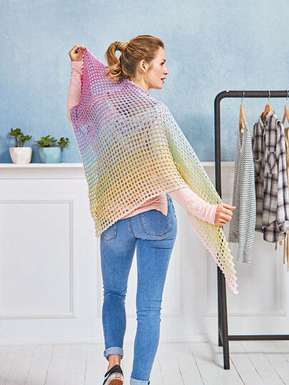 Facettenkunst, Tuch gehäkelt