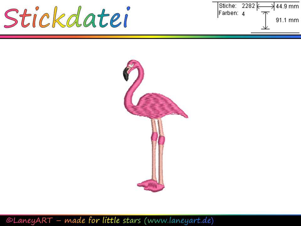 **Stickdatei "Flamingo" - Format: DST &amp; PES**