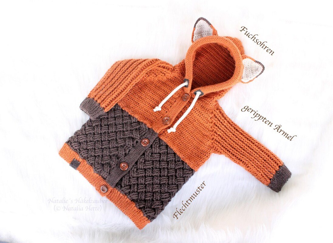 Hoodie "Fox" für Erw./ Kinder, Gr. 92-XXL, Raglan - Bild 10