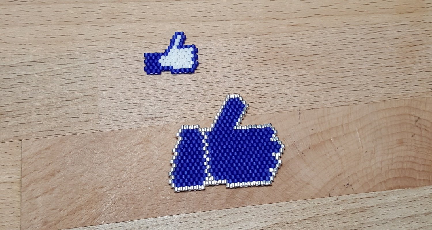 "Like" oder "Dislike" Charm / Anhänger / Ohrring