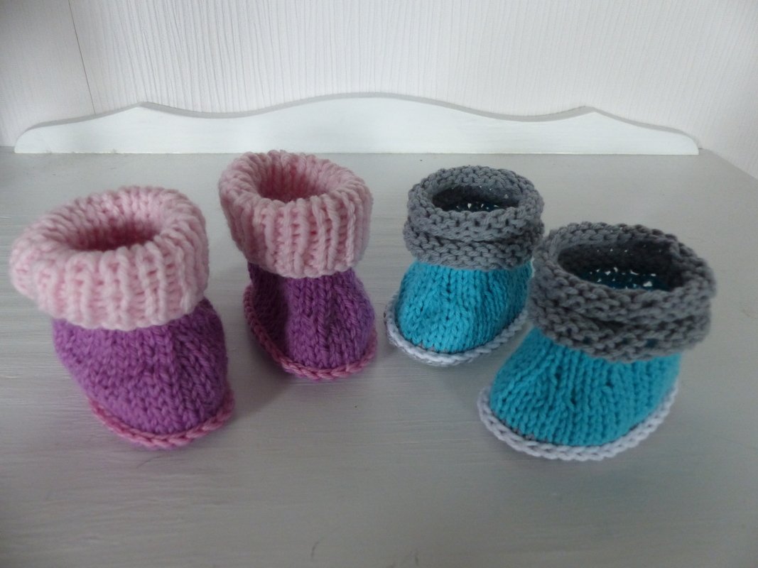 Strickanleitung für Puppenschuhe / Booties - 2 Ausführungen