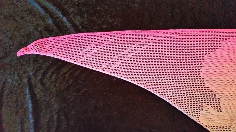 Panda, Motivtuch, Häkeltuch, Dreieckstuch