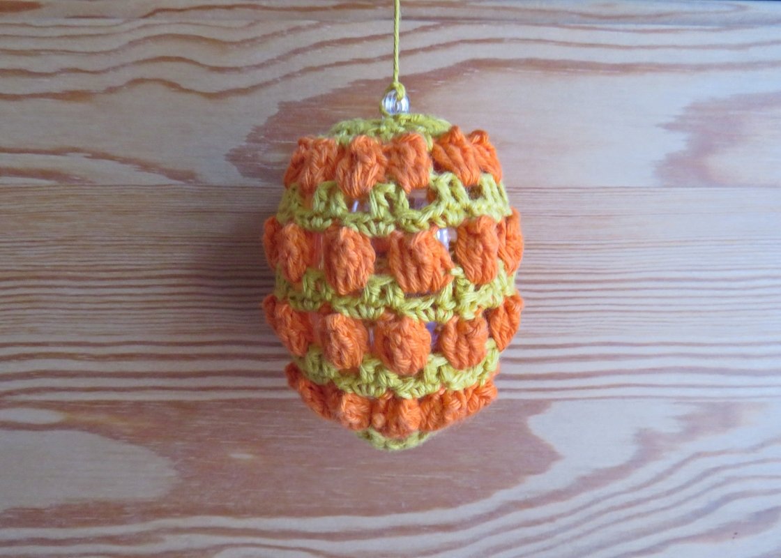 Osterei mit Popcorn- Maschen - Bild 4