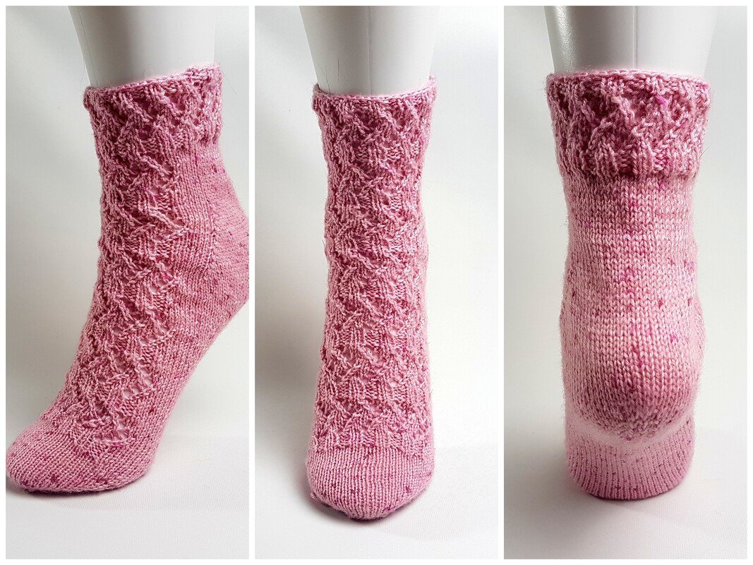 Strickanleitung Socken Fixe Ferse! So einfach wie noch nie! Zackenmuster, Gr.34-45