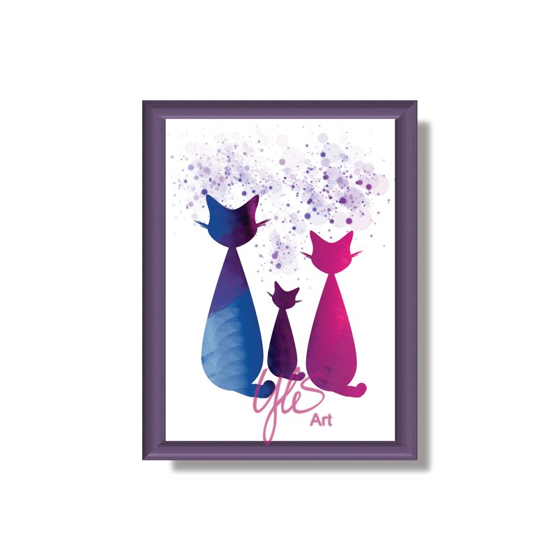Poster zum Ausdrucken, 3 Größen, Katzen - Bild 4