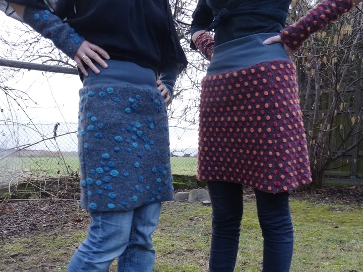 Wollrock Jolie nähen E-book Schnittmuster Rock Walkloden Walk