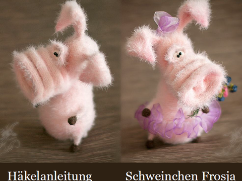 213DE Häkelanleitung Schweinchen Frosja - Amigurumi PDF Pertseva CP