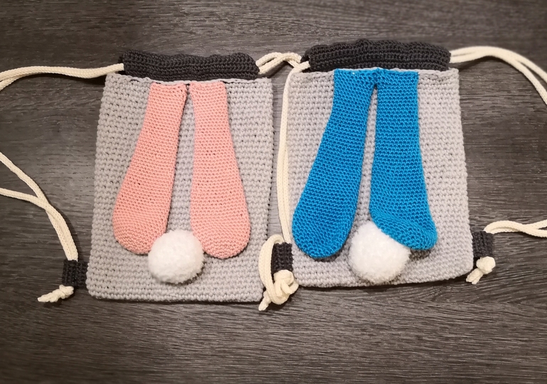 Hasenrucksack häkeln – Kinderrucksack mit Ohren, 18 × 24 cm (DE & EN)