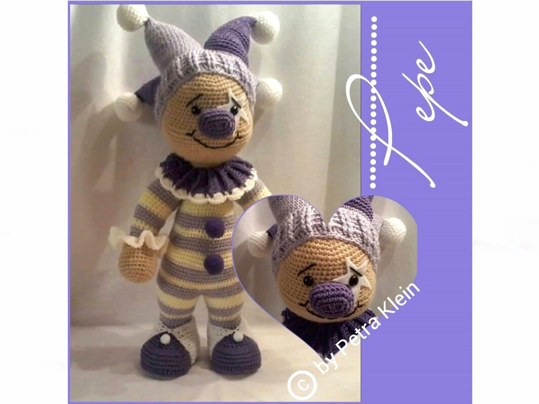 Häkelanleitung Amigurumi / Pepe, der kleine Clown