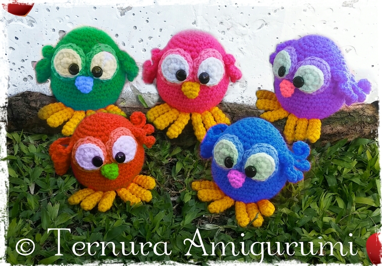 Crochet pattern sweet little bird pdf ternura amigurumi english- deutsch- dutch